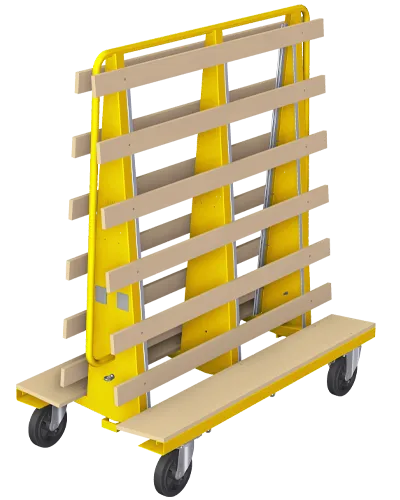 Photo d'un chariot porte-verre ou chevalet verrier